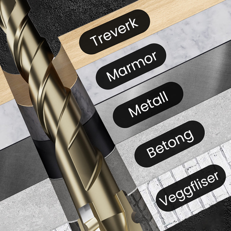 Hög kvalitet 4-Flute Serrated Eccentric Drill Bit Set
