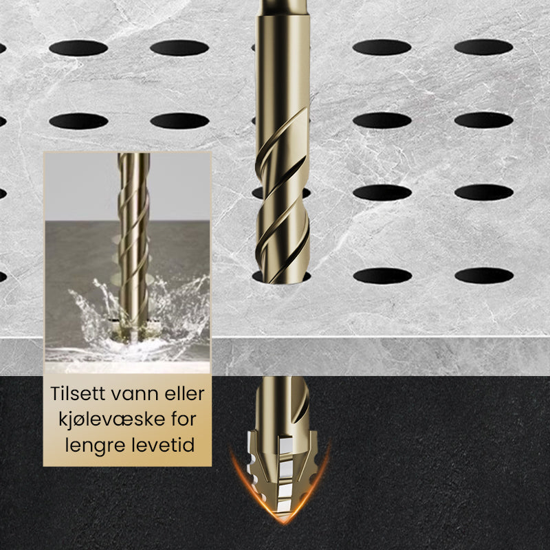 Hög kvalitet 4-Flute Serrated Eccentric Drill Bit Set