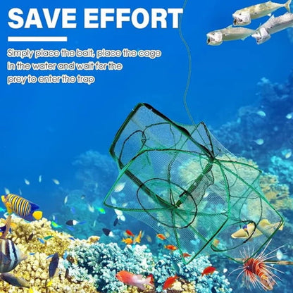 🚨 50 % RABATT! 🚨Automatiskt hopfällbart nät för sportfiskare – förstärkt fisknät i nylon, håvnät med teleskophandtag 🎣✨