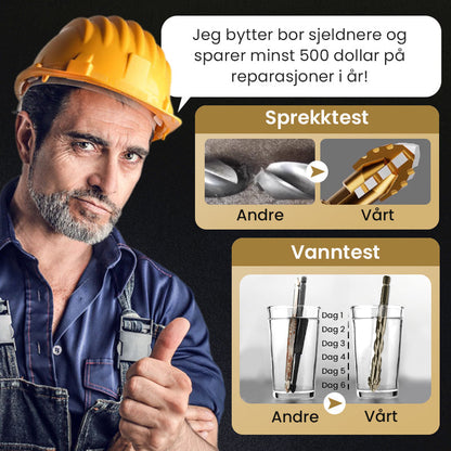 Hög kvalitet 4-Flute Serrated Eccentric Drill Bit Set