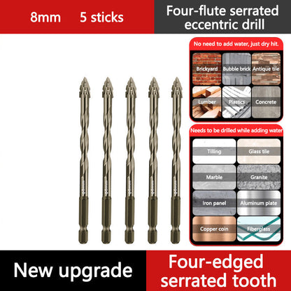 Hög kvalitet 4-Flute Serrated Eccentric Drill Bit Set