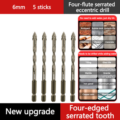 Hög kvalitet 4-Flute Serrated Eccentric Drill Bit Set