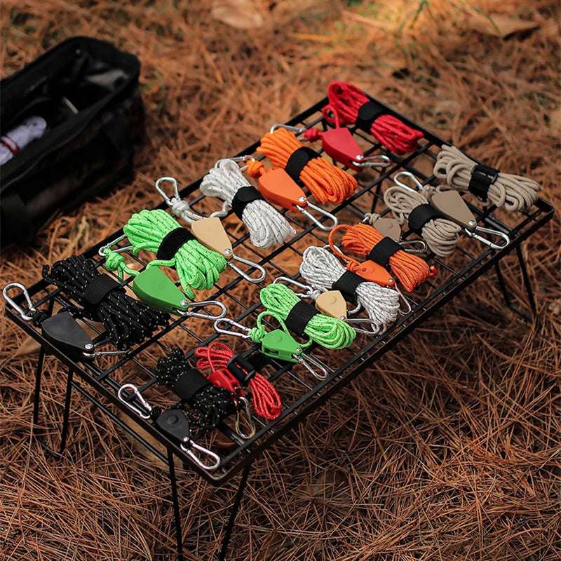 🔥Bärbar Justerbar Fix Campingrep🌳