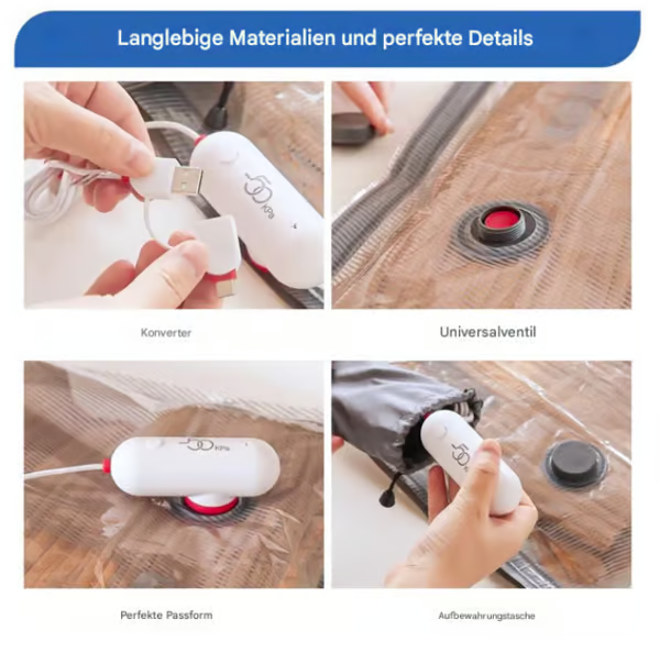 USB Elektrisk Vakuumkompressionspåse - Spara utrymme och resa lätt!