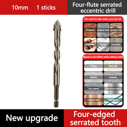 Hög kvalitet 4-Flute Serrated Eccentric Drill Bit Set