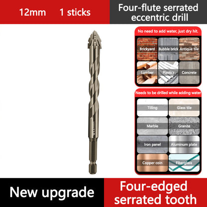 Hög kvalitet 4-Flute Serrated Eccentric Drill Bit Set
