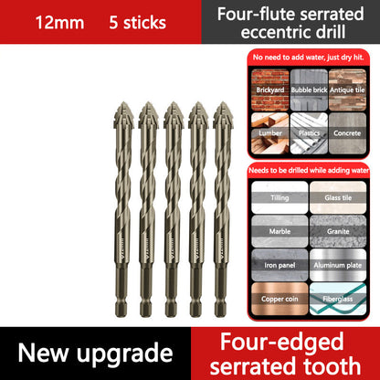 Hög kvalitet 4-Flute Serrated Eccentric Drill Bit Set