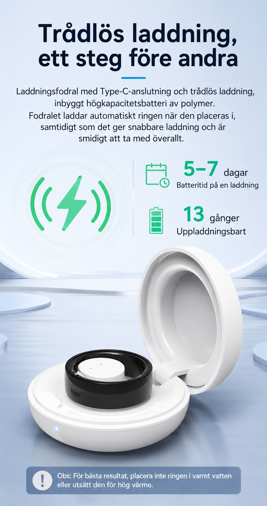 Smart Ring R1000 - Träning & Hälsoring