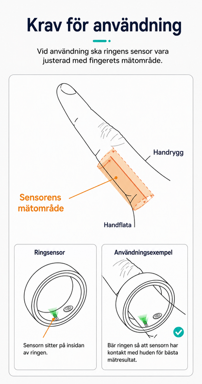 Smart Ring R1000 - Träning & Hälsoring