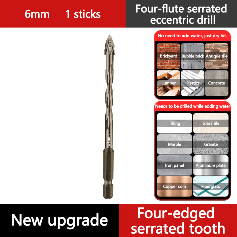 Hög kvalitet 4-Flute Serrated Eccentric Drill Bit Set