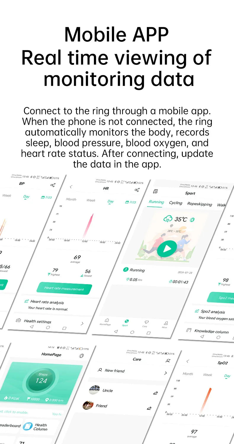 Smart Ring R1000 - Träning & Hälsoring