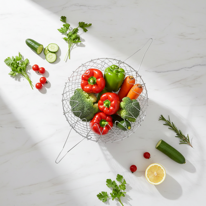 CrispLift™ – Dräneringskorg i Rostfritt Stål
