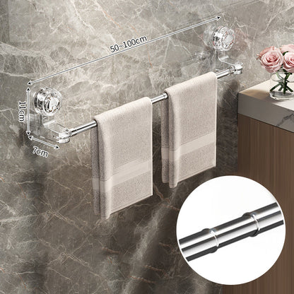 🛁 Light Luxury No-Punch – infällbar handdukshängare med sugkopp✨