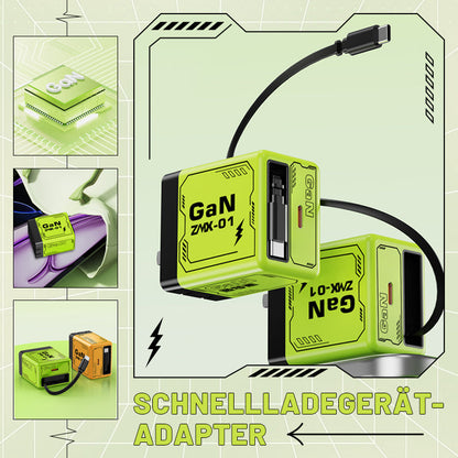 ⏳Begränsat tidserbjudande! Köp 3 få 2 gratis ⏰ Quick Charge Adapter med kabel och infällbar C-kontakt.