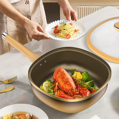 ⏳Tidsbegränsad special⏰12-tums non-stick-gryta i titanlegering med lock