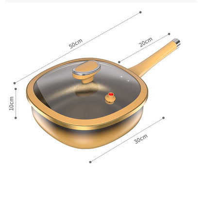 ⏳Tidsbegränsad special⏰12-tums non-stick-gryta i titanlegering med lock