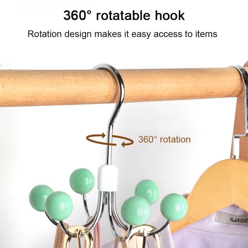 🔥Nya heta produkter🔥360° roterbar multifunktionell förvaringshängare med 6 krokar🎁Tidsbegränsat erbjudande köp 3 få 2 gratis