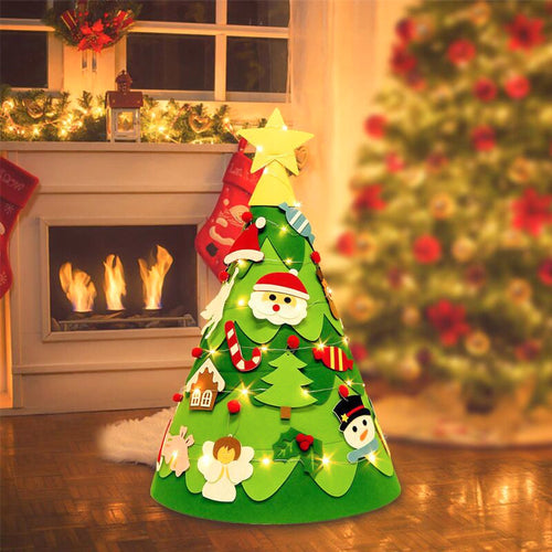 🔥Julrea – upp till 50 % rabatt🎅DIY filt 3D julgran för småbarn